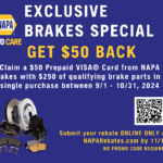 NAPA Brakes Rebate