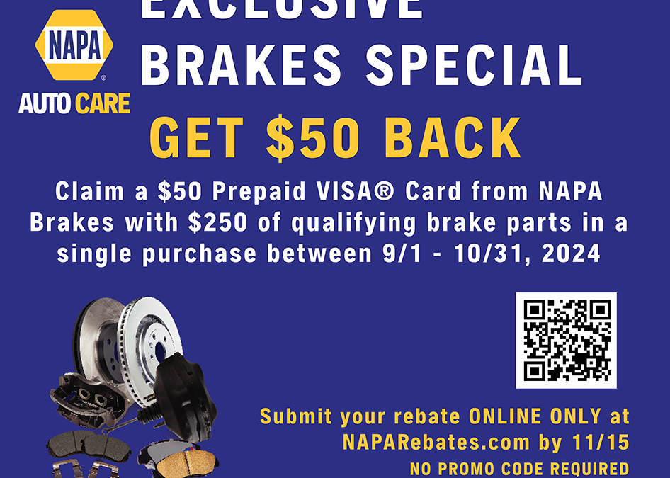 NAPA Brakes Rebate