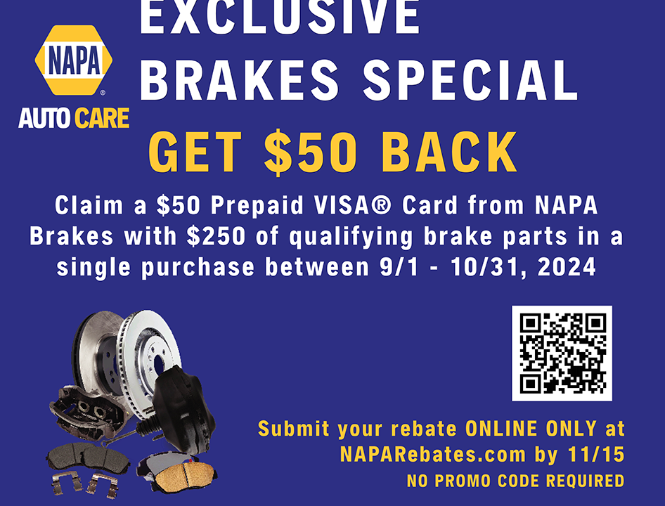 NAPA Brakes Rebate